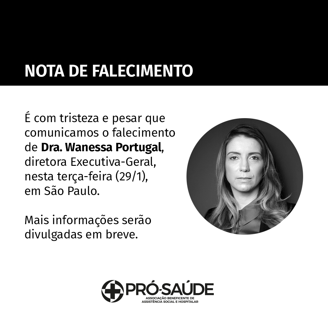 Nota de Falecimento - Pró-Saúde